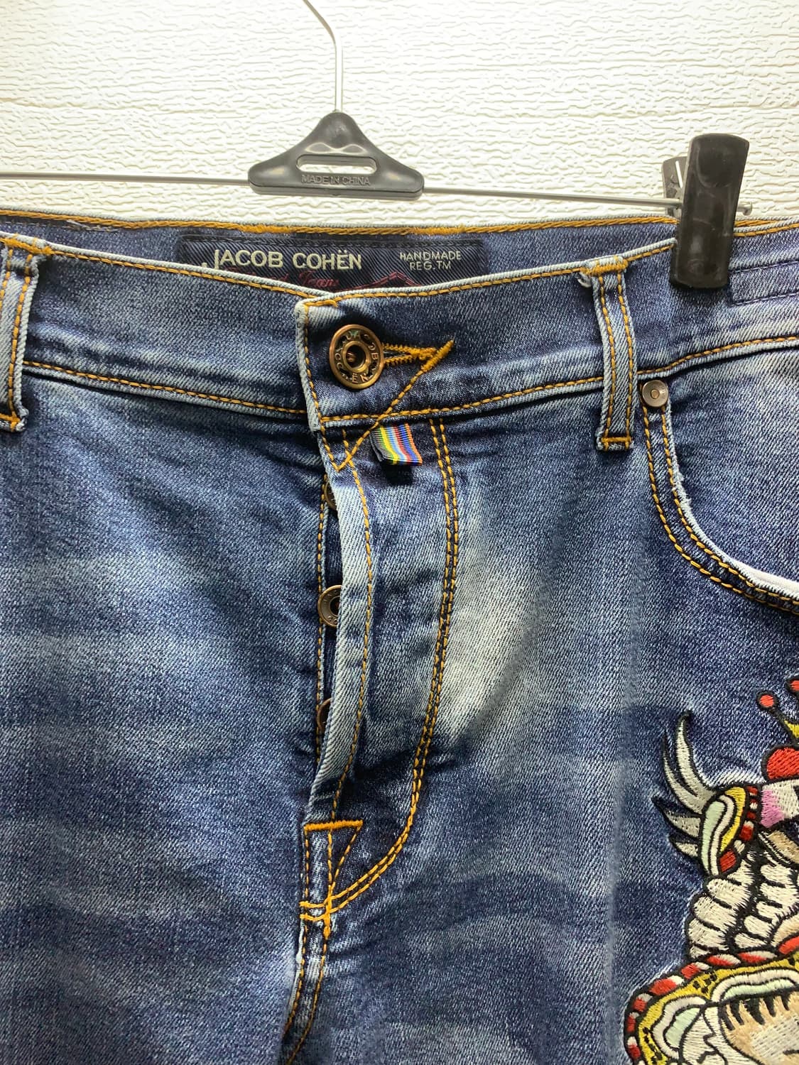 (Jacob Cohen) 야콥코헨 스컬 자수 데님 팬츠 사이즈 35 상품이미지3