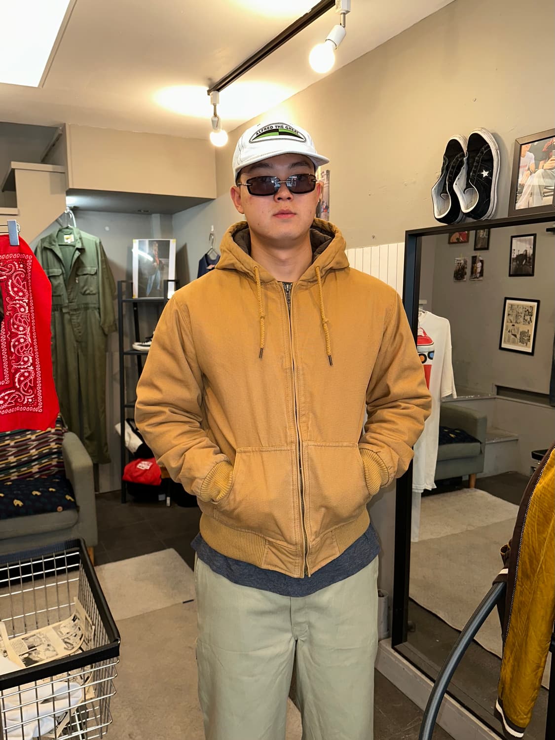 00’s American Fishborn canvas boomber JK 상품이미지1