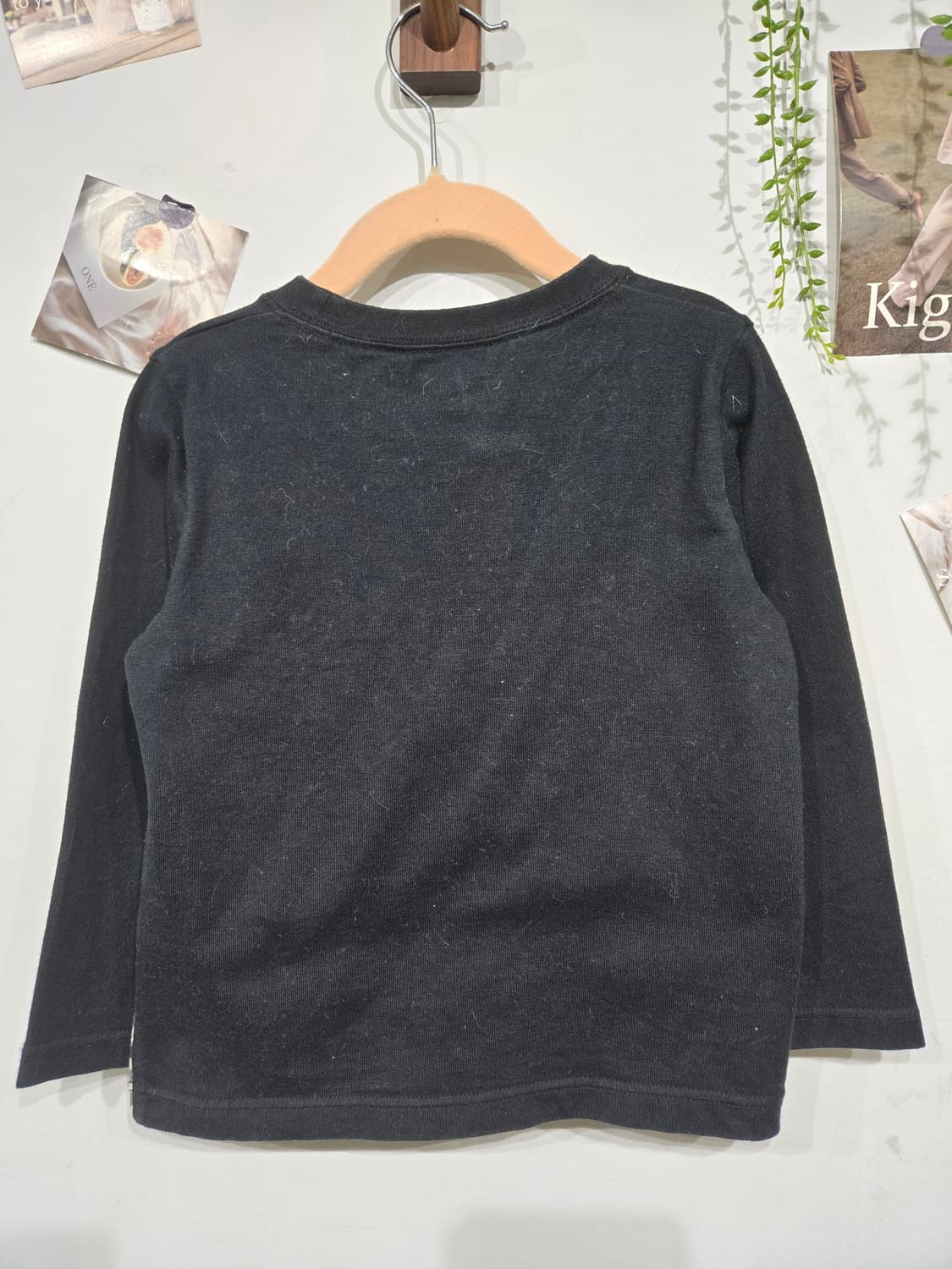 버버리 블랙 키즈 긴팔 티셔츠 상품이미지2