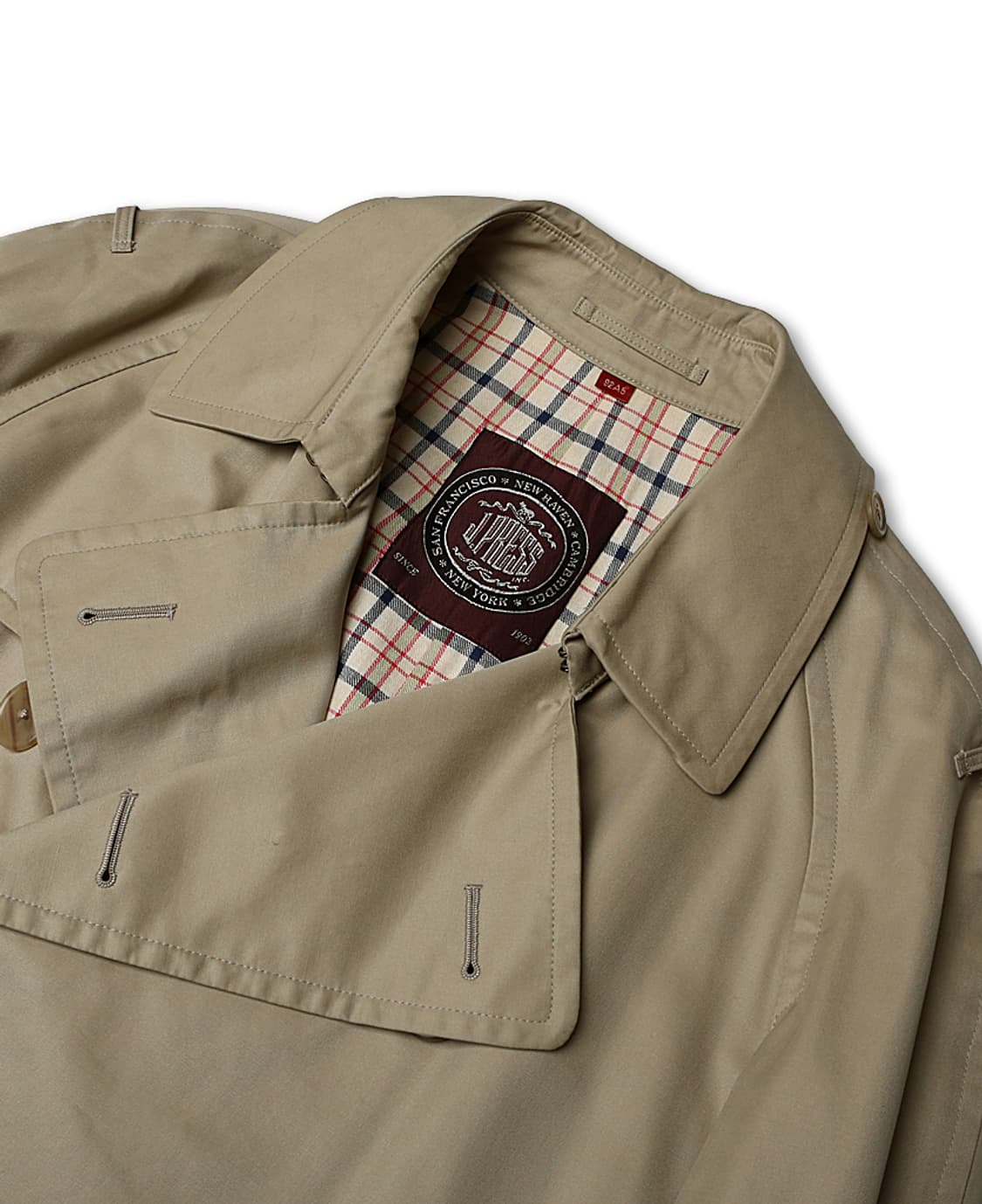 제이프레스 [J. Press] 베이지 코튼 클래식 핏 레글런 트렌치 코트 상품이미지2