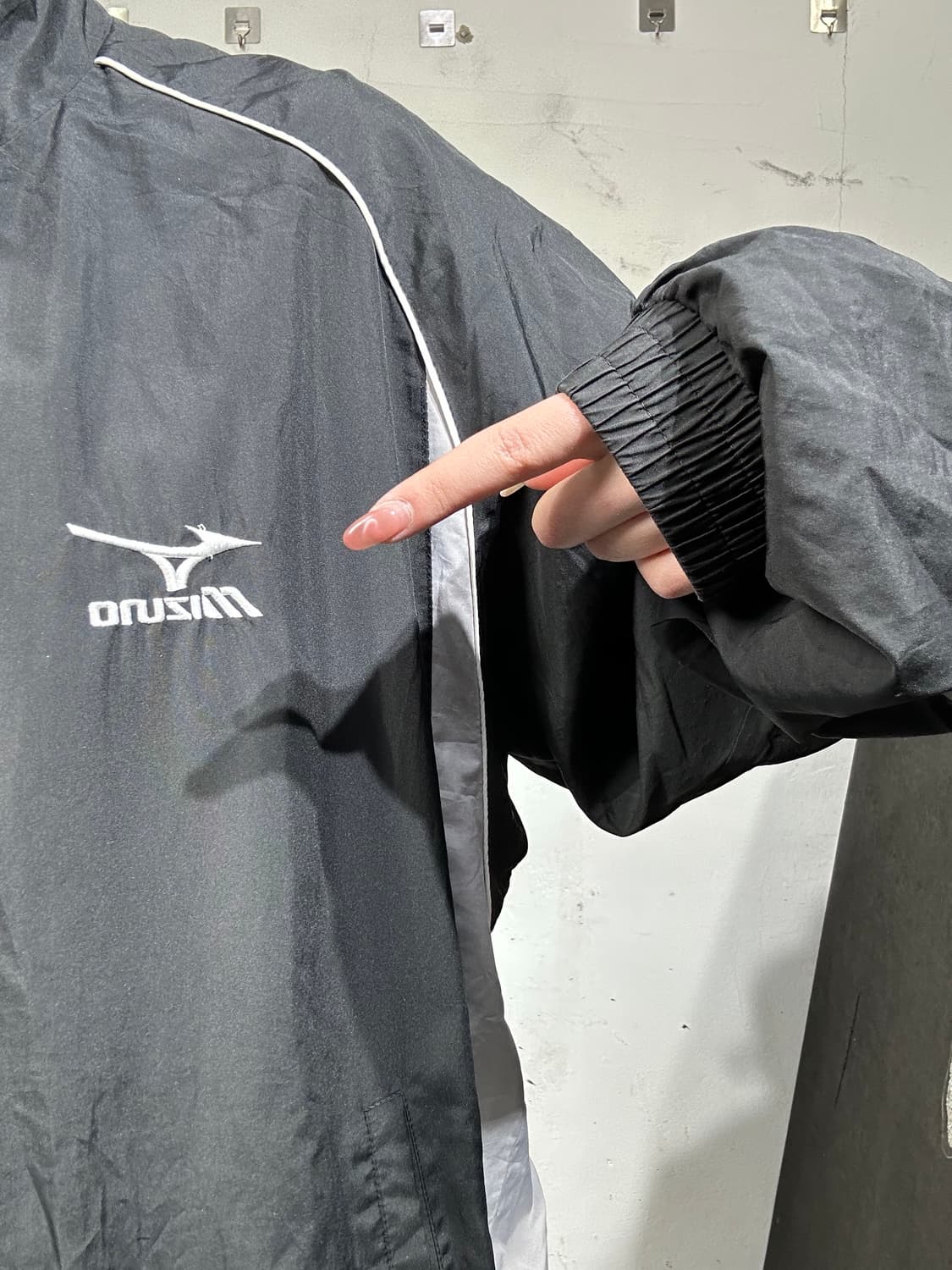 미즈노 블랙 올드스쿨 오버핏 트랙 자켓 L 상품이미지4