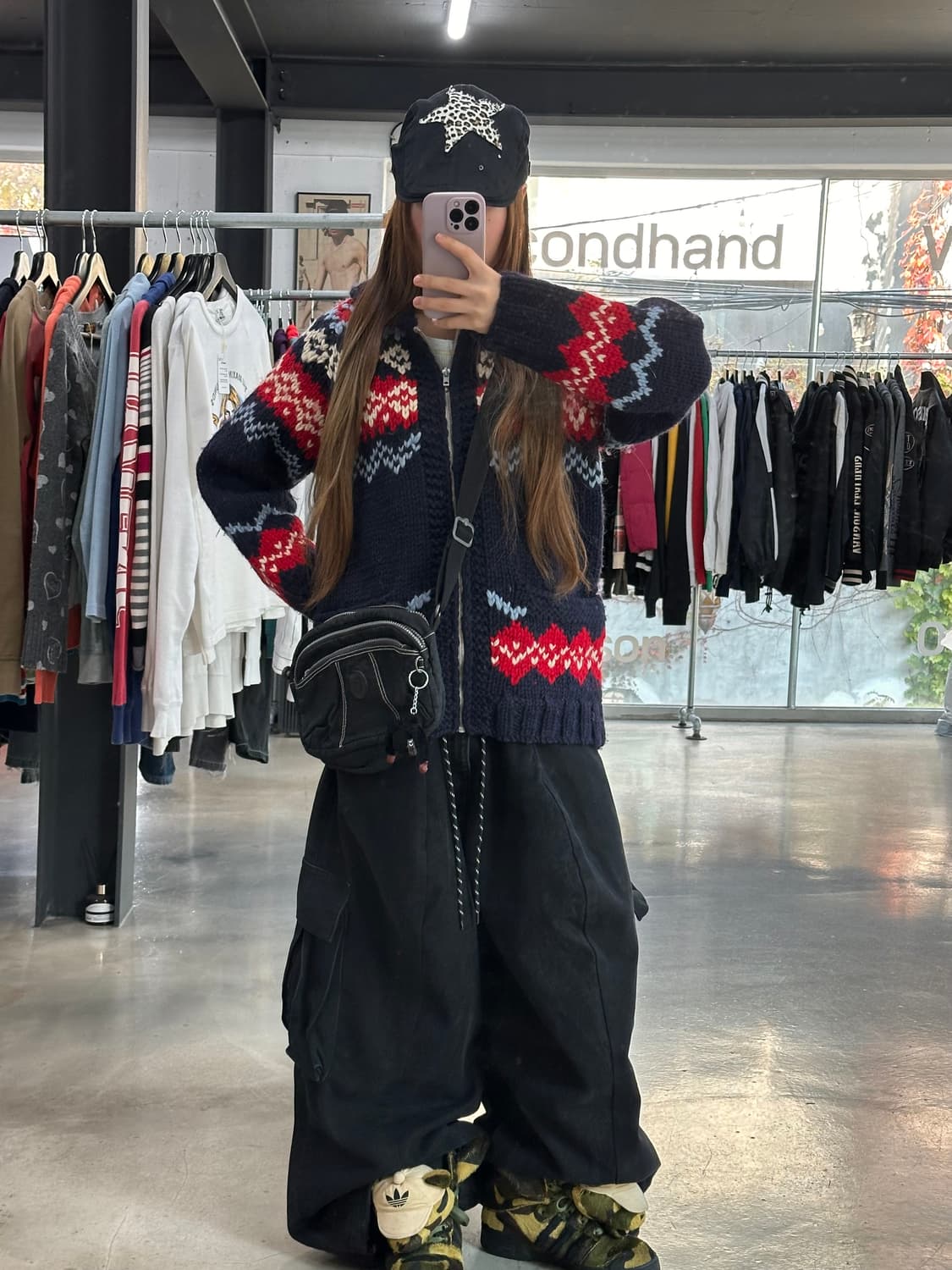 실버스톤 핸드메이드 울 코위찬 니트집업 상품이미지3