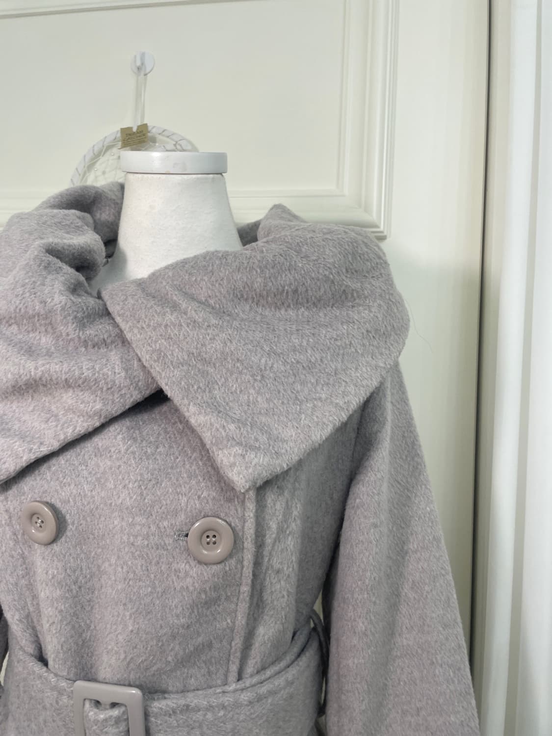 CECIL MCBEE gray big collar belt point c 상품이미지7