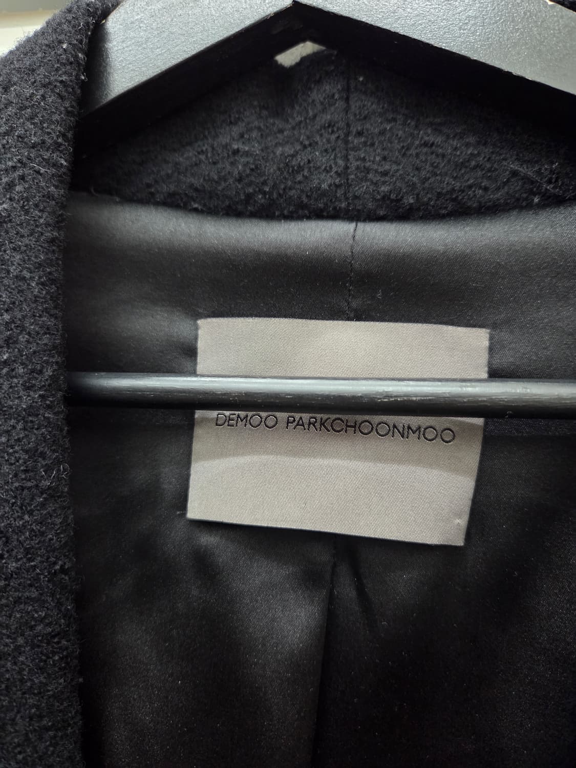 데무 박춘무 양가죽 배색 가디건 자켓 상품이미지2