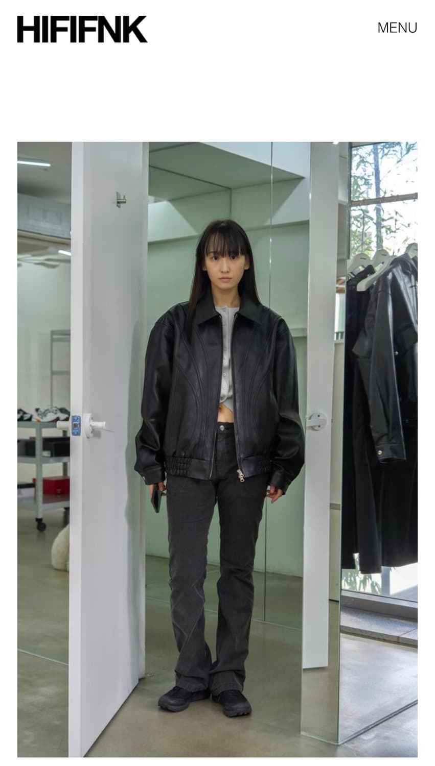 HIFIFNK 절개 가죽자켓 상품이미지2
