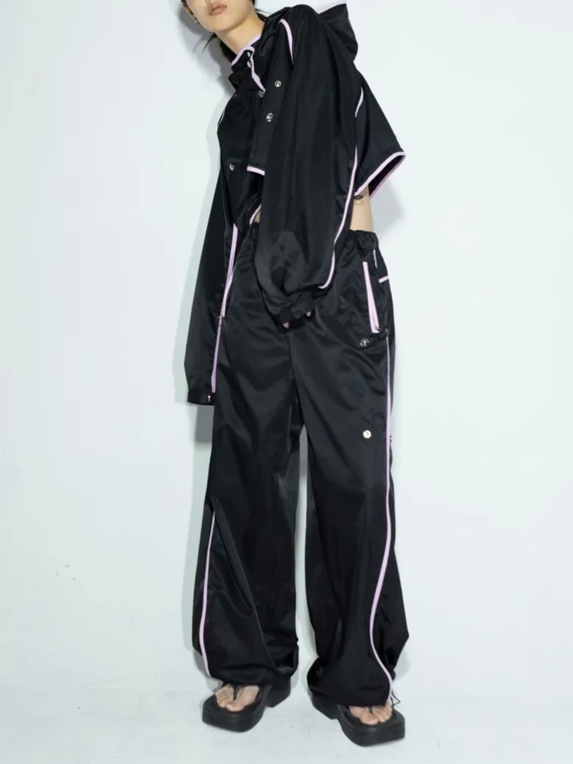 김미더영 G_BIAS LINE PANTS / BLACK 상품이미지1