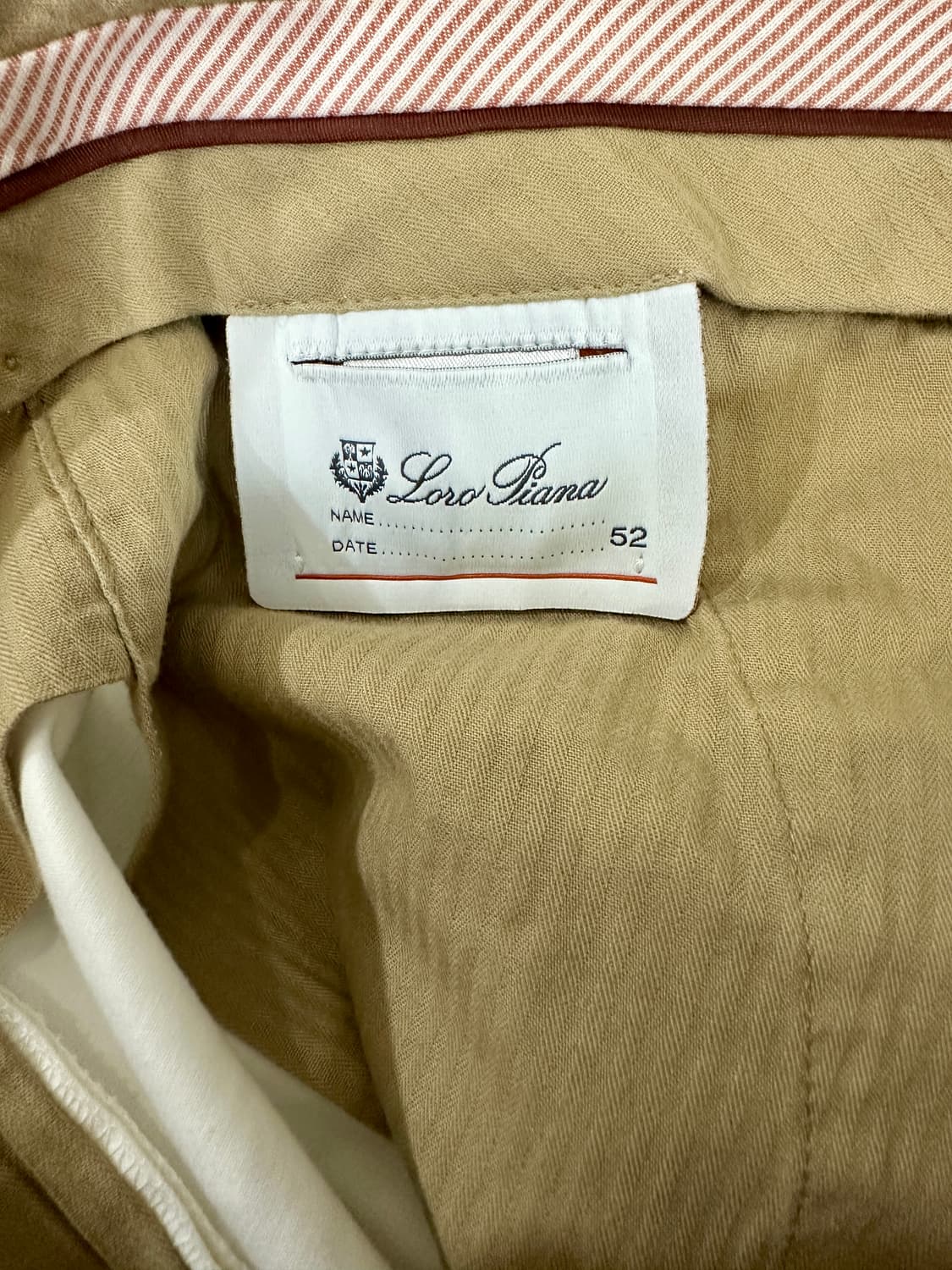 로로피아나 치노 화이트 코튼 엘라스틴 슬림핏 팬츠 상품이미지5