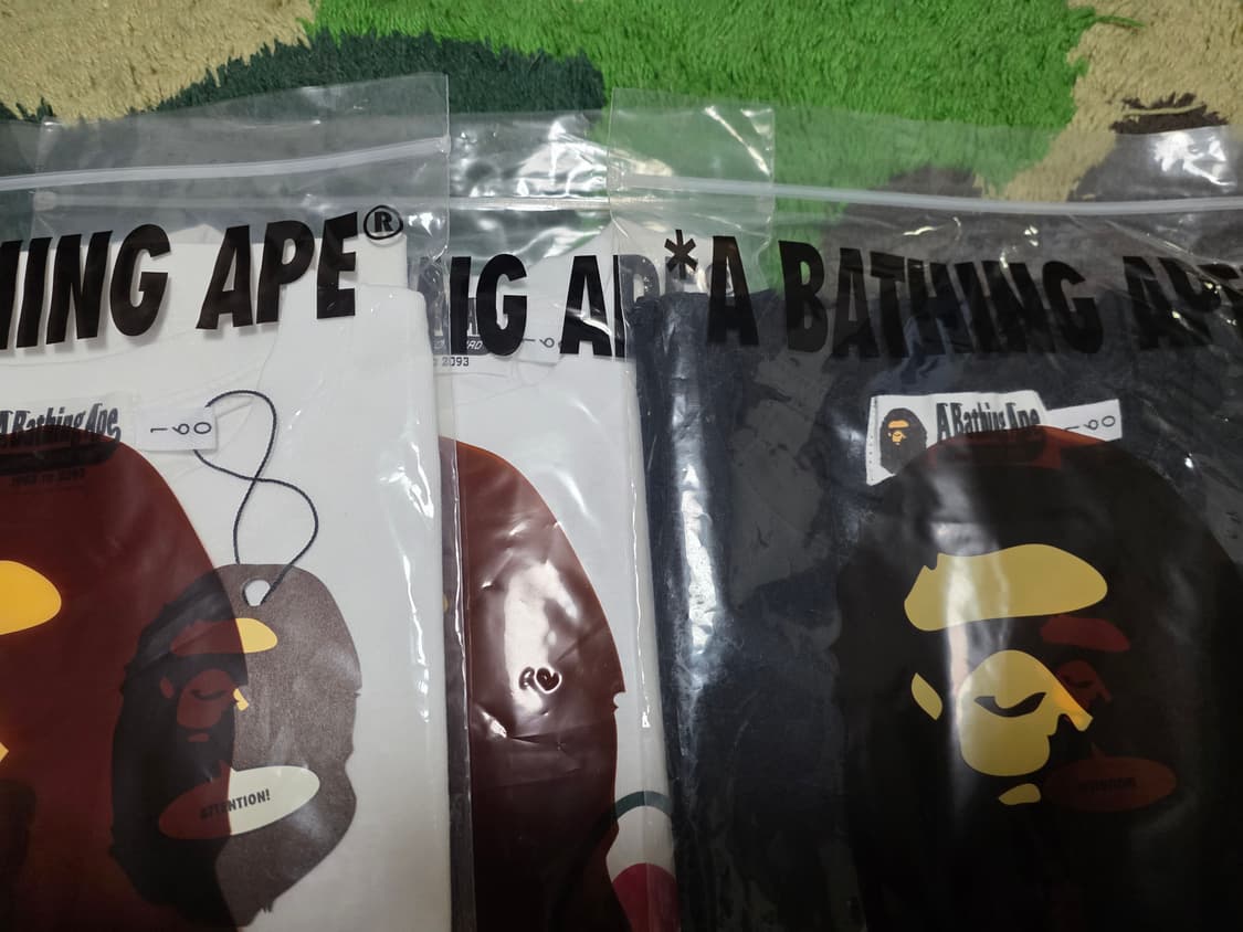 [160] 베이프 ABC 그린카모 마일로 인 샤크 반팔티 블랙 키즈 상품이미지5