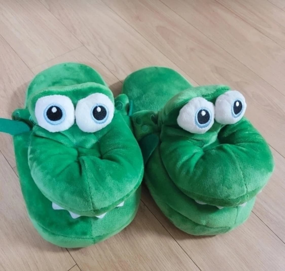 새상품 일괄 3세트)  재밌는 악어슬리퍼 상품이미지2
