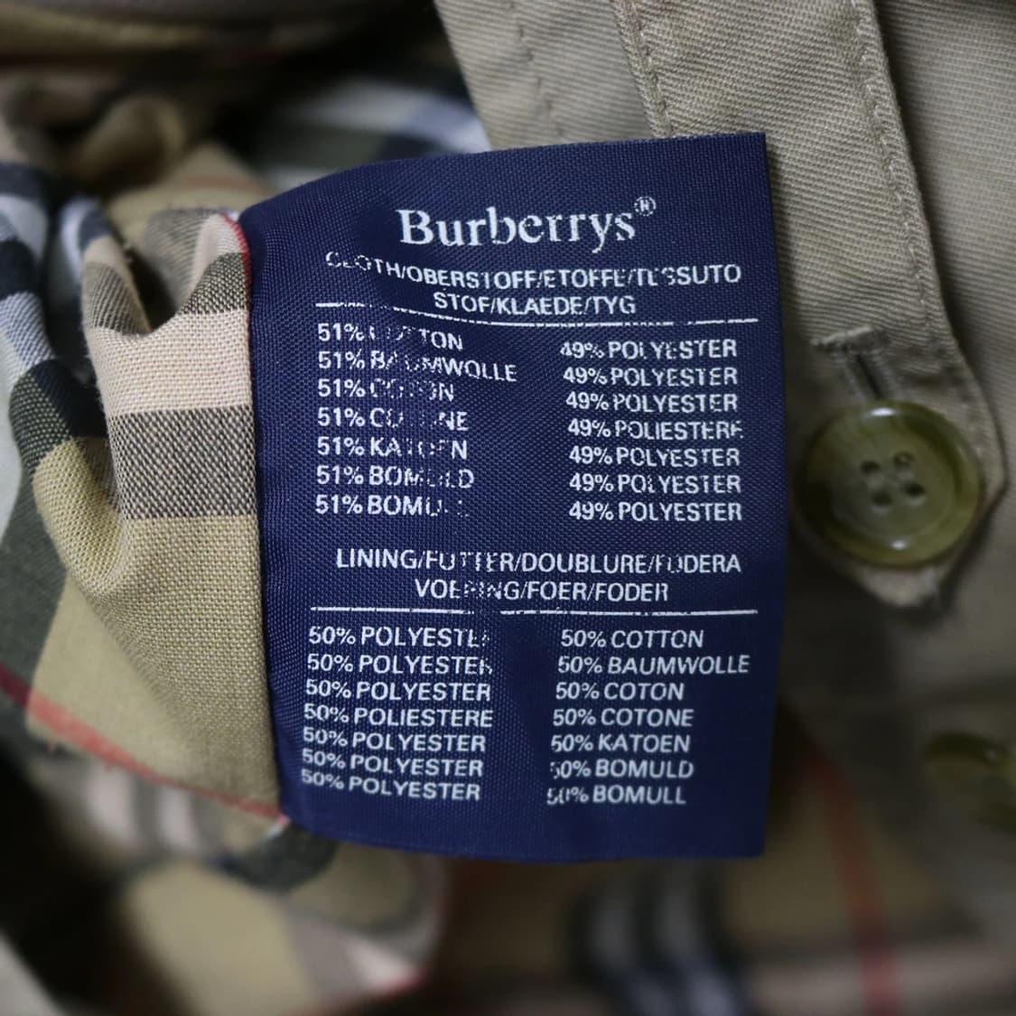 90'S 버버리 트렌치 블루종 63934 상품이미지10