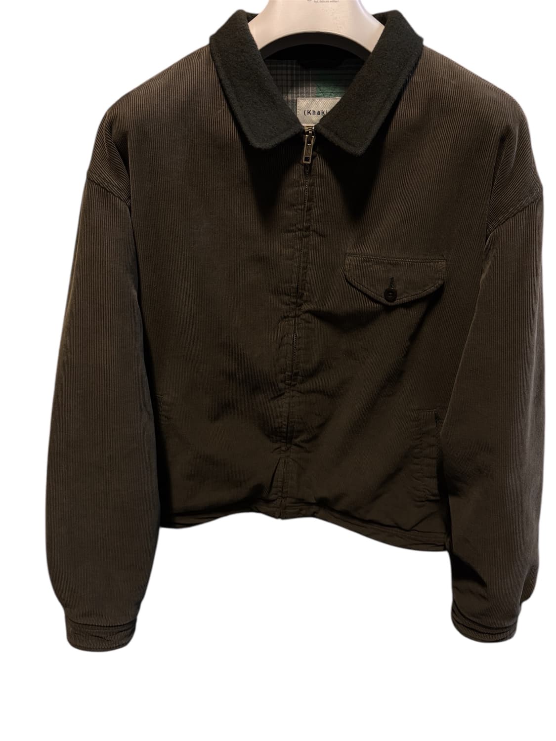 카키스 코듀로이 스윙자켓 다크올리브 상품이미지1