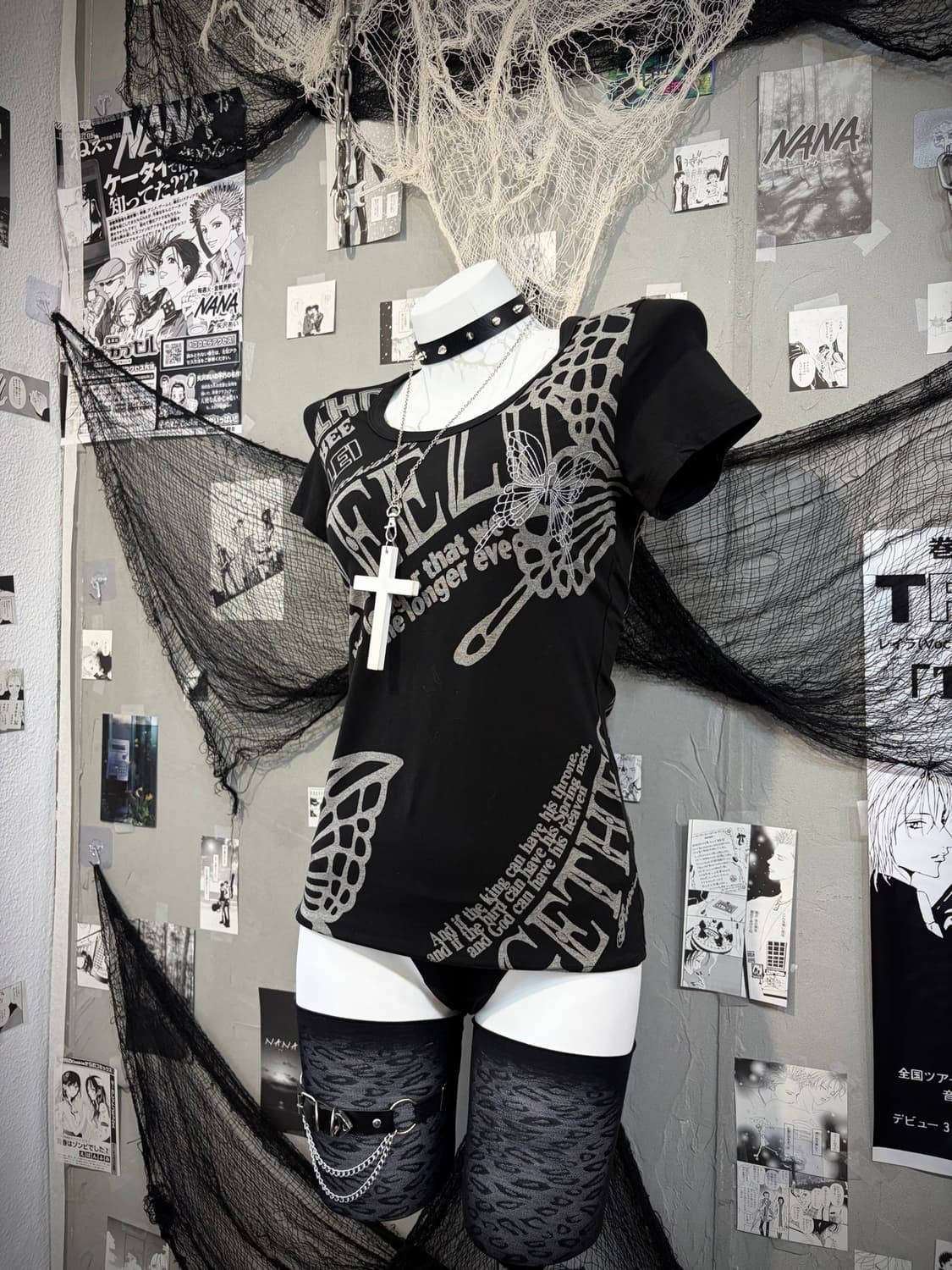 PUNK butterfly web detail short sleeve 상품이미지8