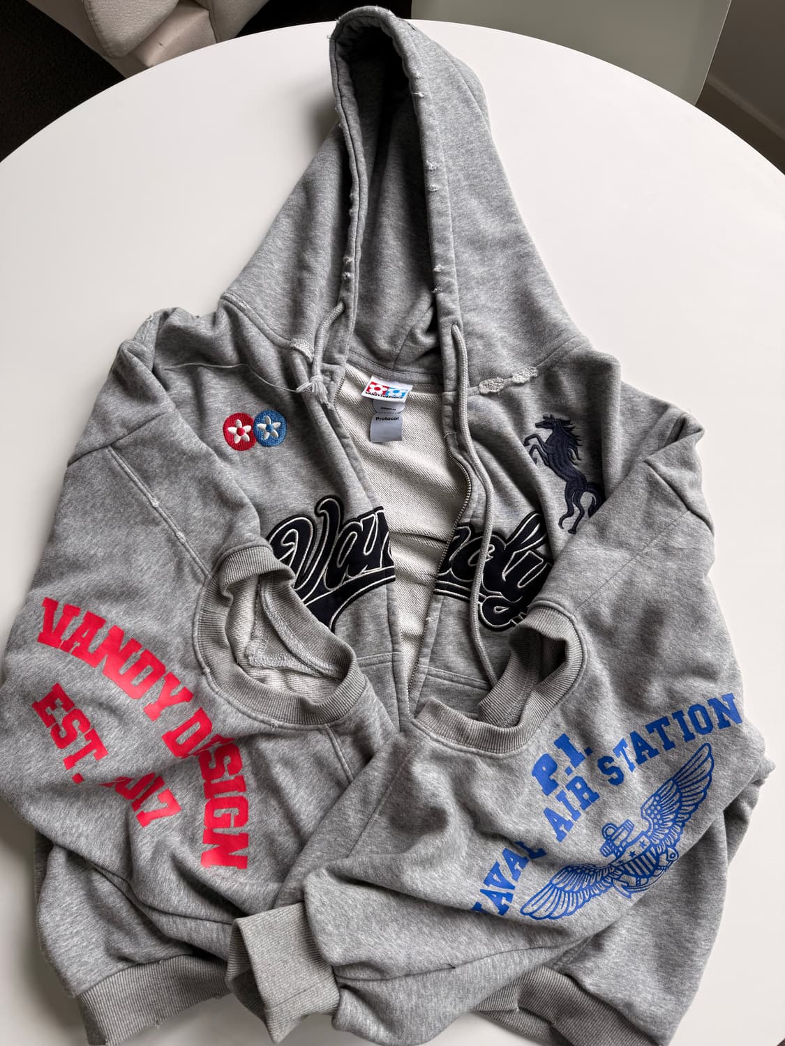 [2] 프로토콜인덱스 반디 더 핑크 리컨스트럭티드 후드집업 상품이미지1