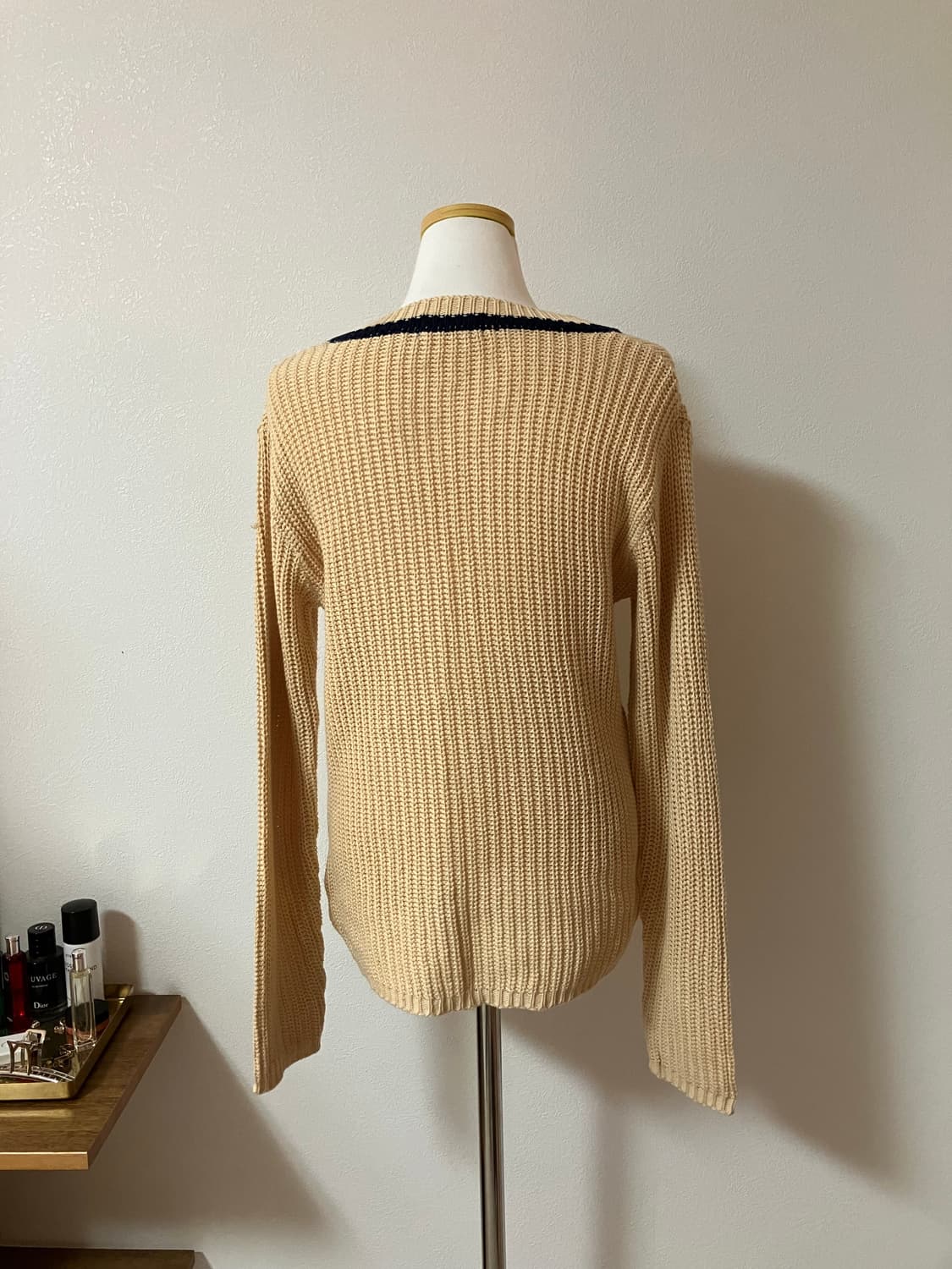 Saburoku 버터색 브이넥 코튼니트 상품이미지3