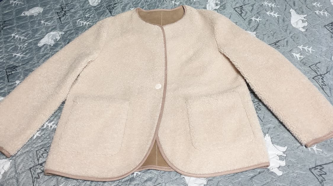 르샵 리버시블 양털 무스탕 가디건 (F) 상품이미지2