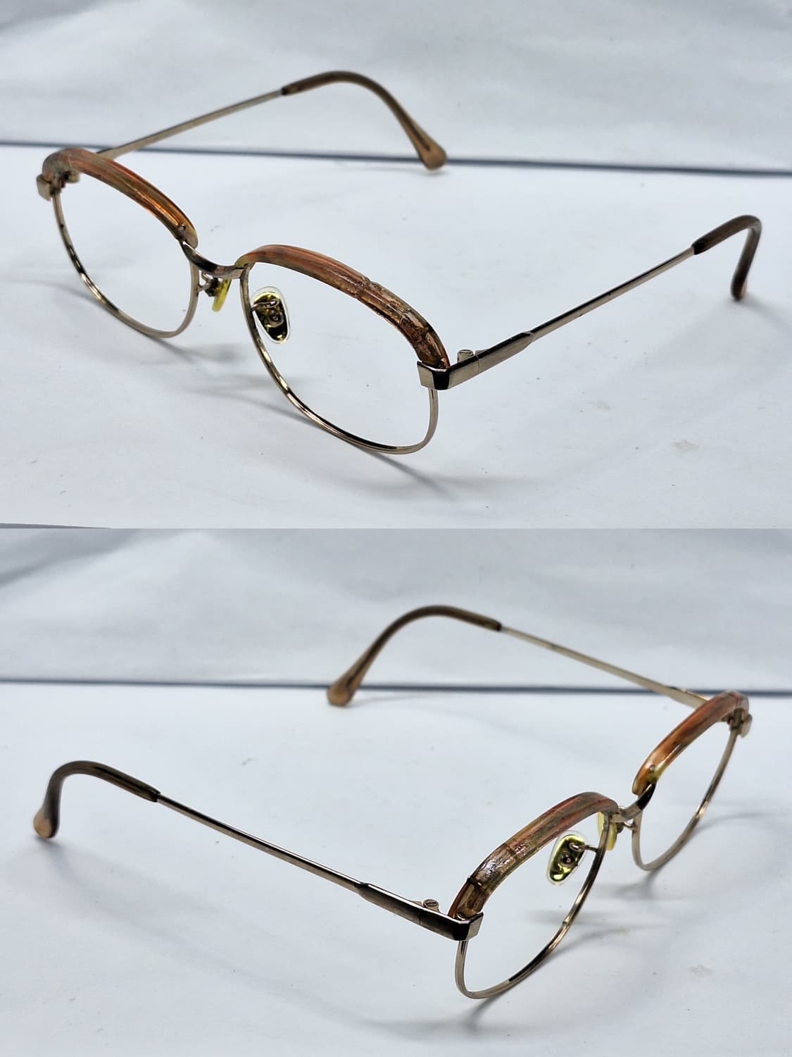 80s 일본 빈티지/ 브로우라인 여성용 하금테 안경테 50mm 하우스 상품이미지3