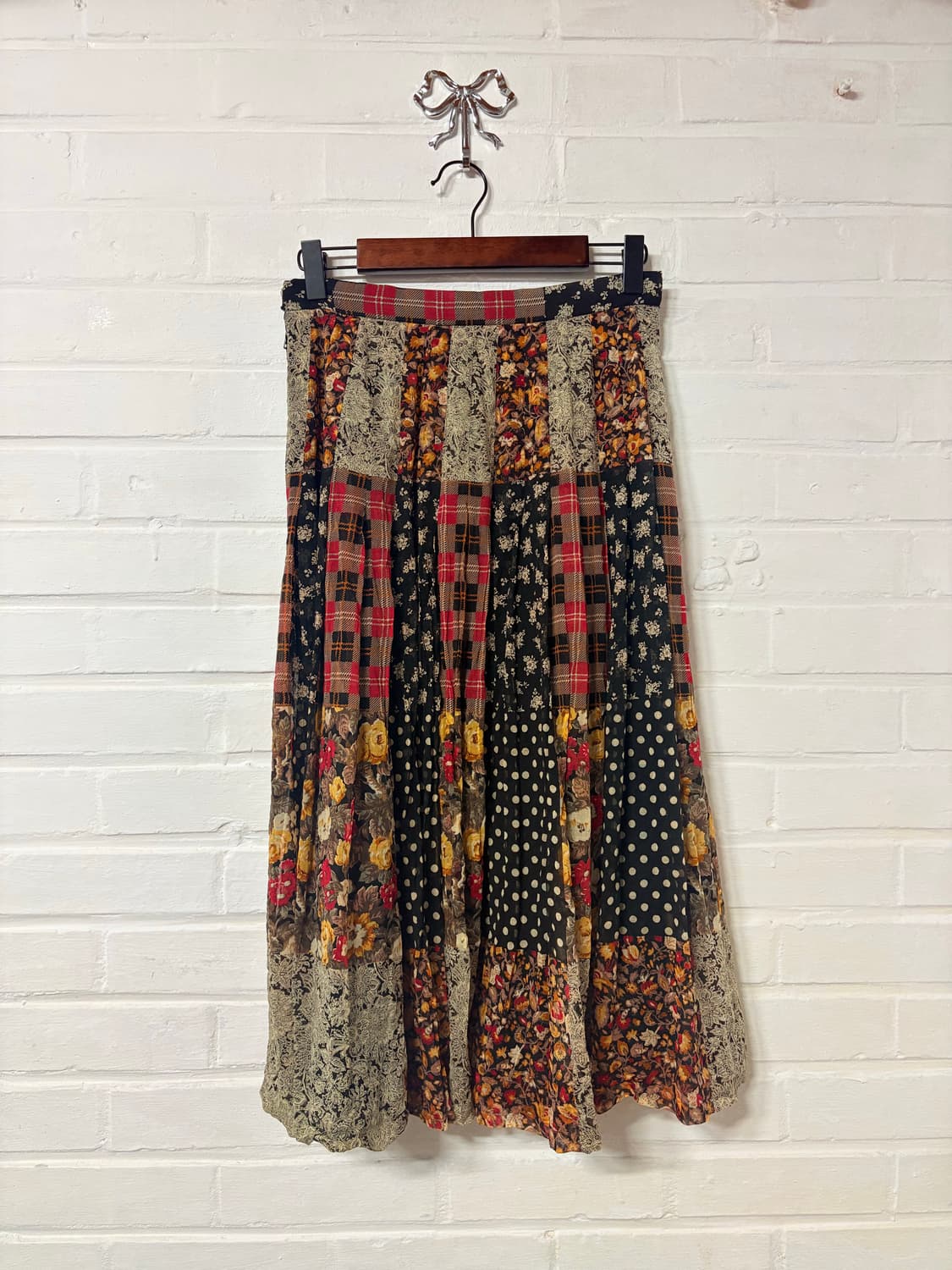 jpn vintage patchwork skirt 상품이미지1