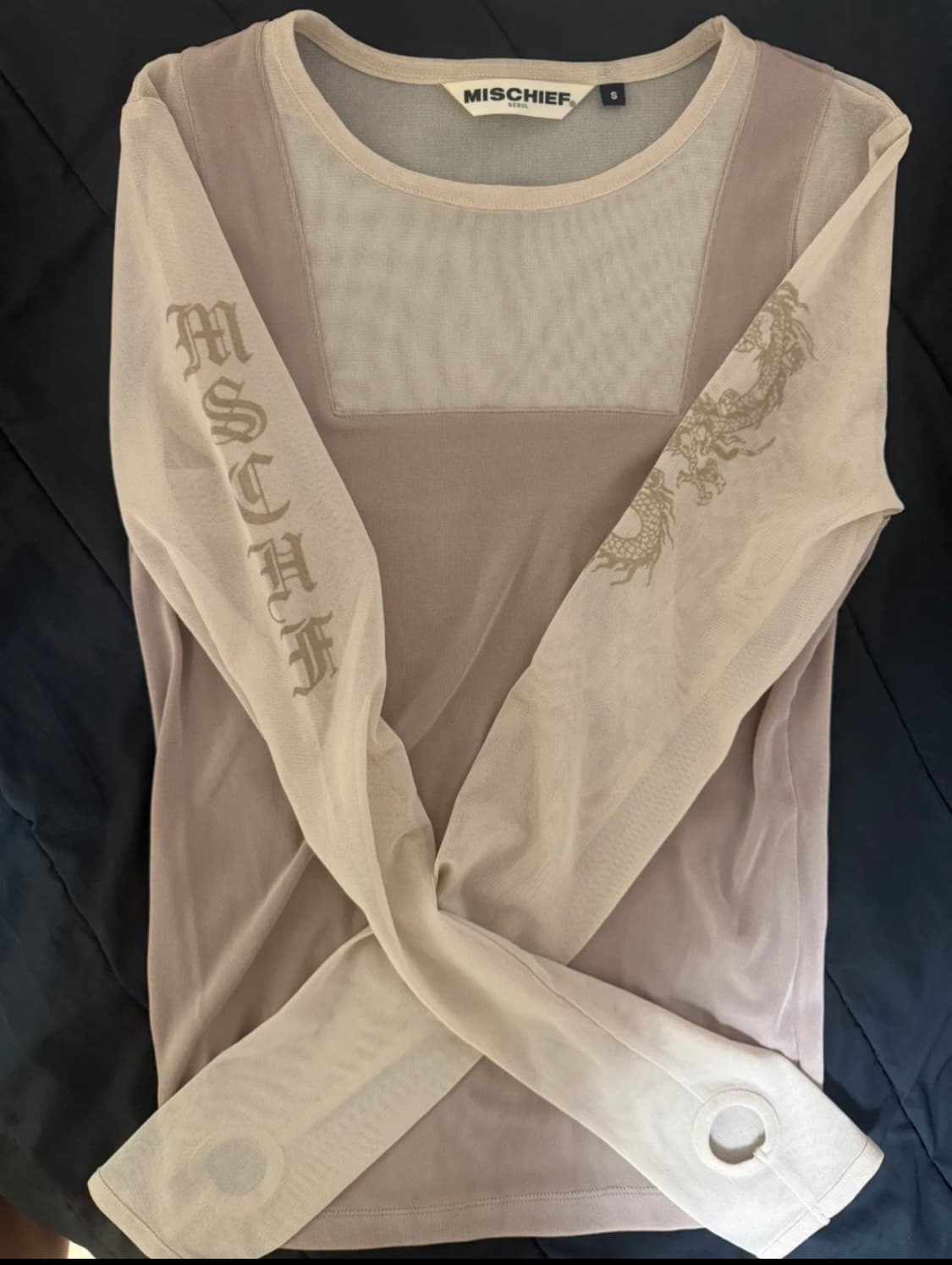 MSCHF 메쉬 시스루 긴팔 티셔츠 상품이미지1