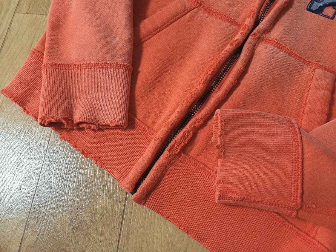 아베크롬비 빈티지 썬페이딩 오렌지 후드집업 상품이미지3