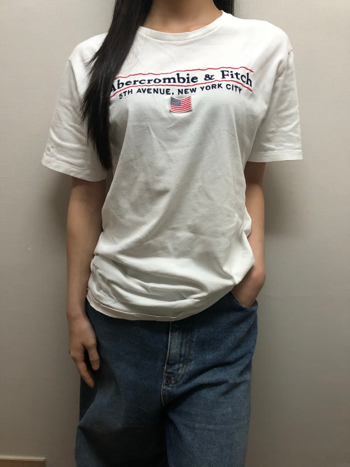 빈티지 아베크롬비 화이트 티셔츠 상품이미지4