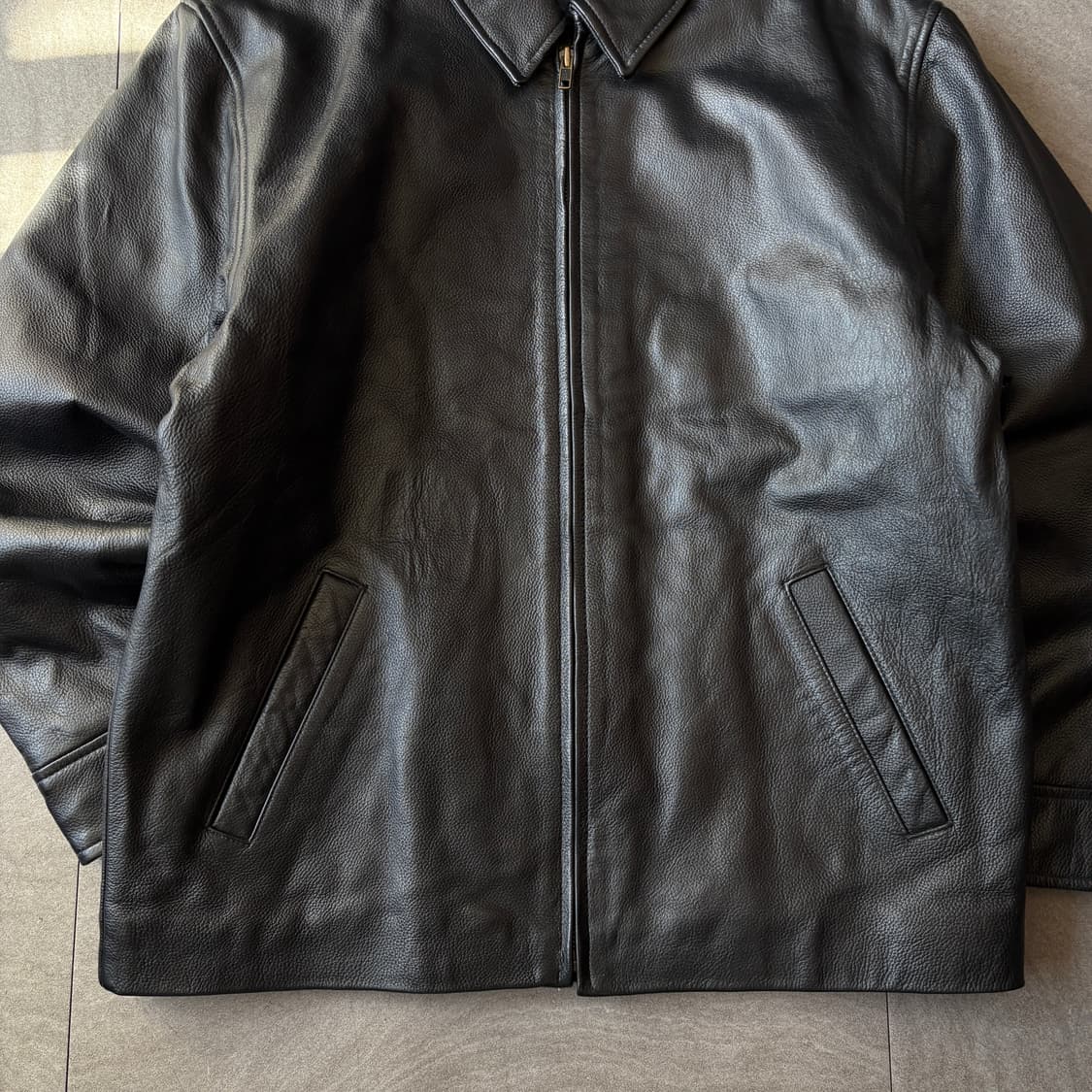올드갭 소가죽 블랙 레더 자켓  상품이미지4