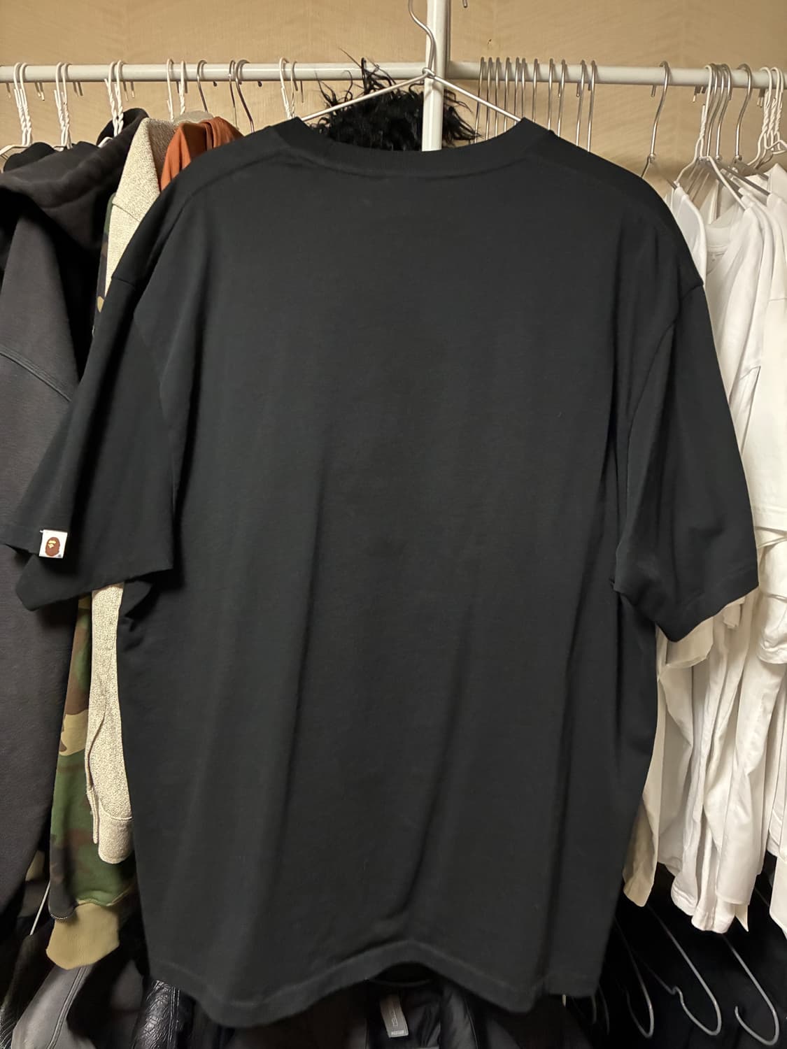 베이프 그래피티 로고 반팔 티셔츠 블랙 상품이미지5