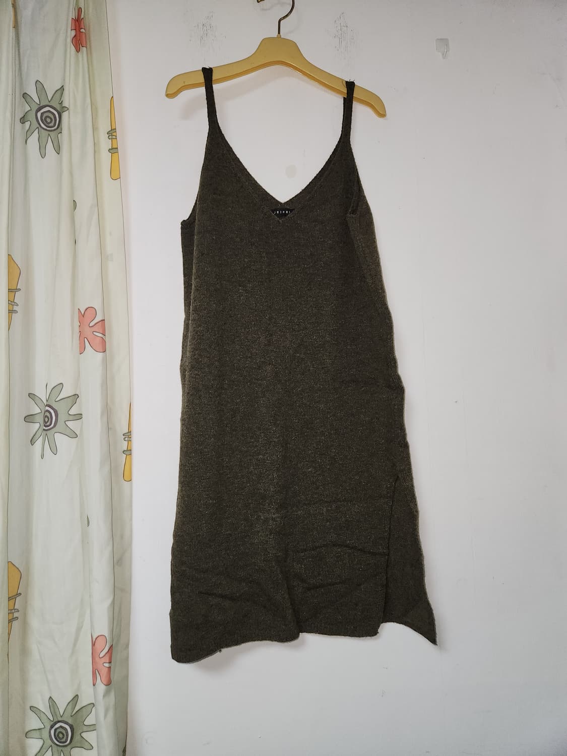 JEIKEI 니트 뷔스티에 원피스 카키 F 상품이미지1