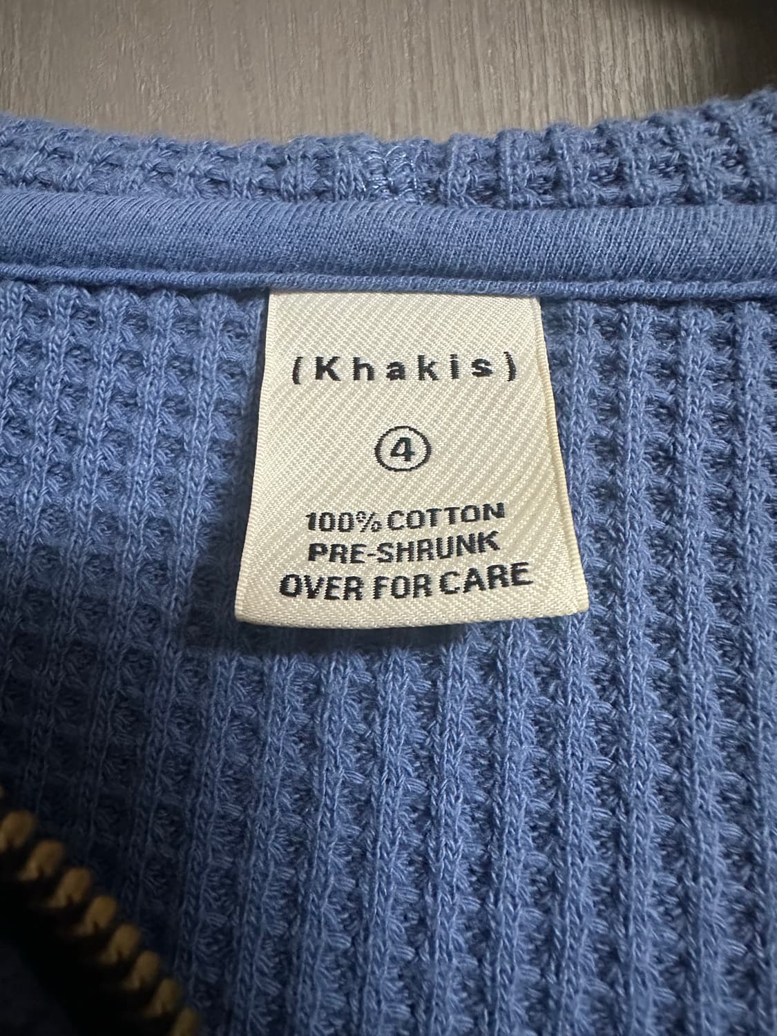 카키스 와플 후드집업 XL 상품이미지3