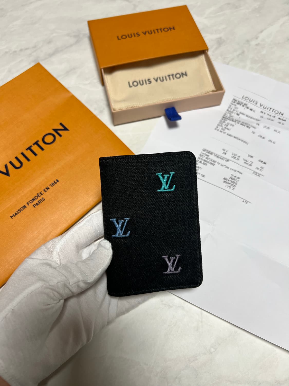 루이비통 포켓 LV 블라손 데님 오거나이저 지갑 M14148 상품이미지1