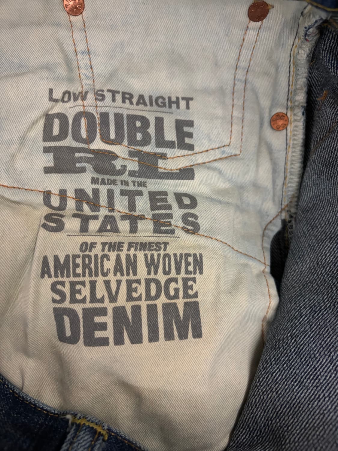 RRL 더블알엘 로우 스트레이트 셀비지 데님 32 상품이미지6