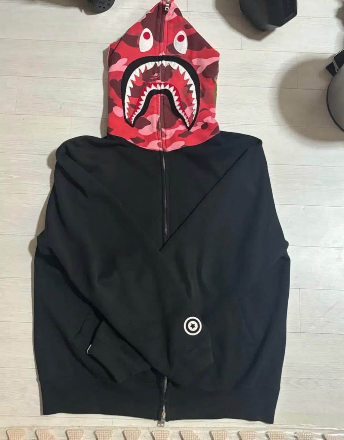 M] 베이프 OG 헤드적계 루즈핏 샤크 후드집업 상품이미지1