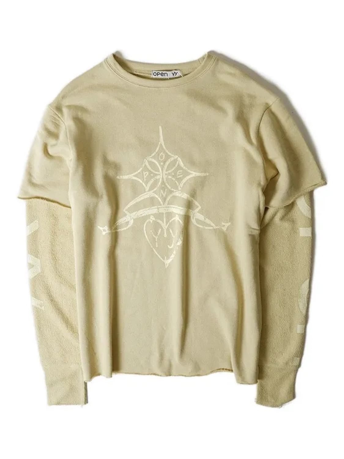 Open YY 레이어드 그래픽 엠블럼 티셔츠  상품이미지1