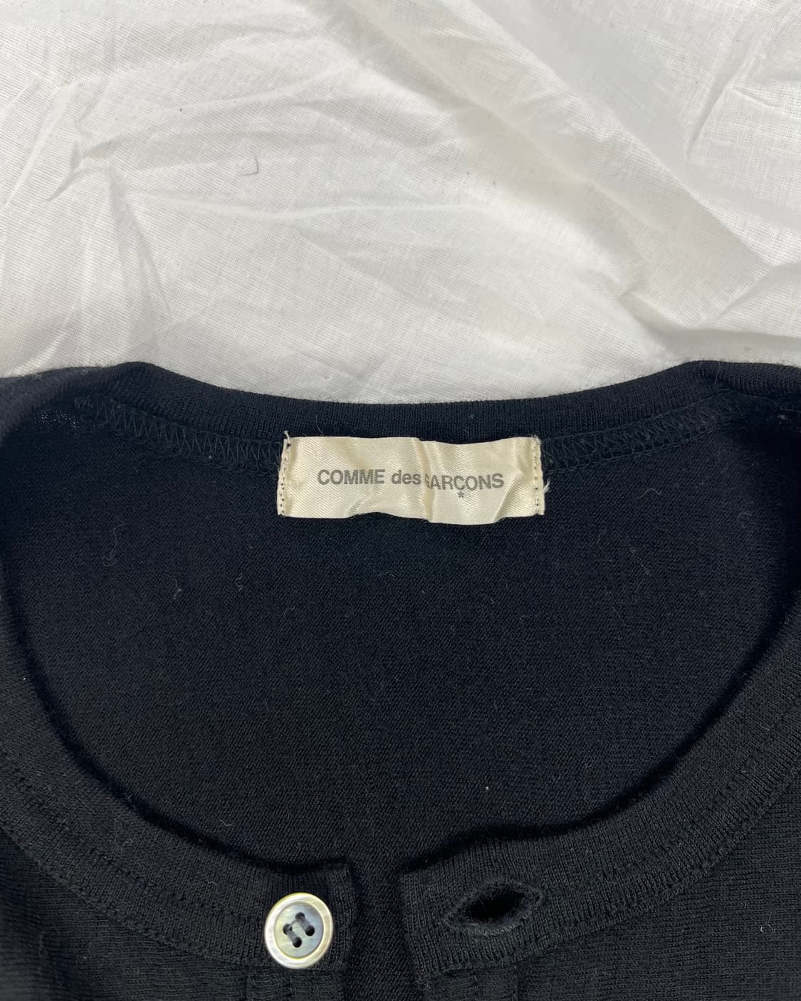 꼼데가르송 AD2001 블랙 바로크 벨벳 자수 가디건 상품이미지3