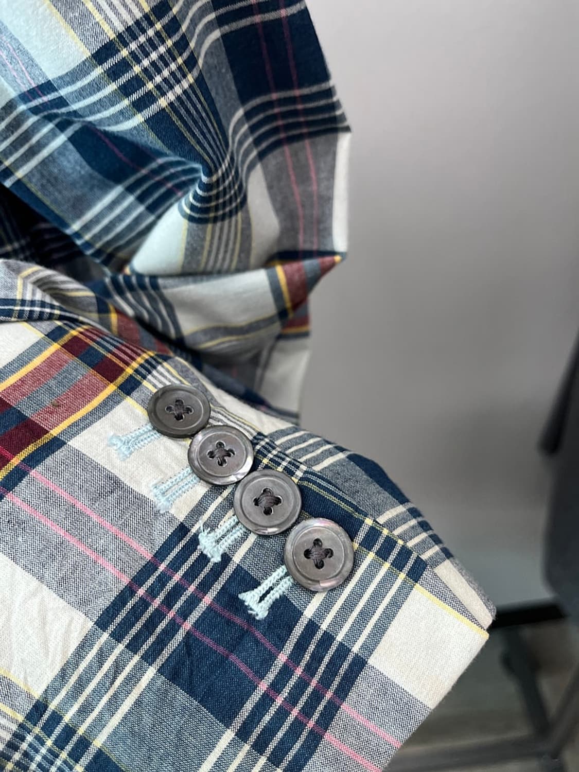 105) 폴로 코튼 체크자켓  상품이미지4