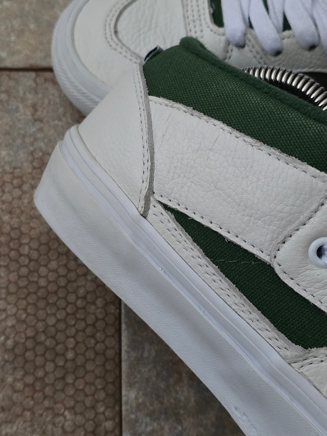 (225)반스 하프캡 화이트 그린 상품이미지5