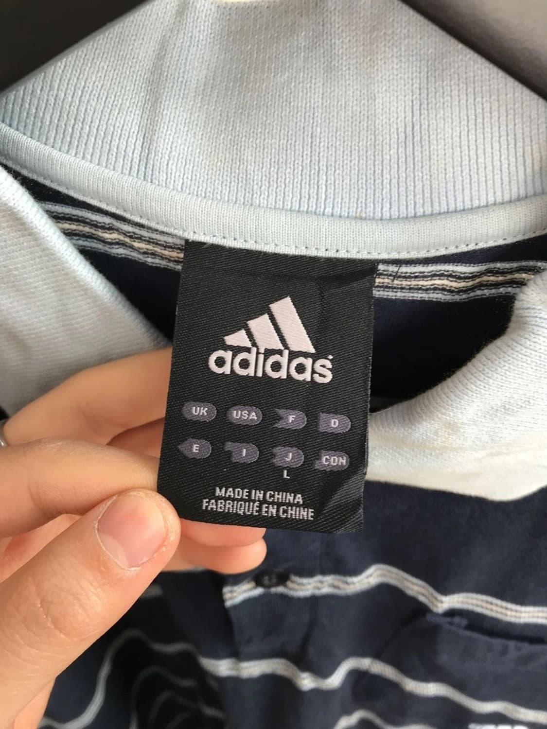 Adidas Navy Stripe Polo Shirt Classic 상품이미지7