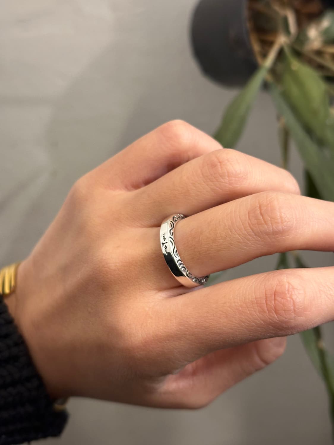 Wings of Tide Band 92Silver Ring 상품이미지5