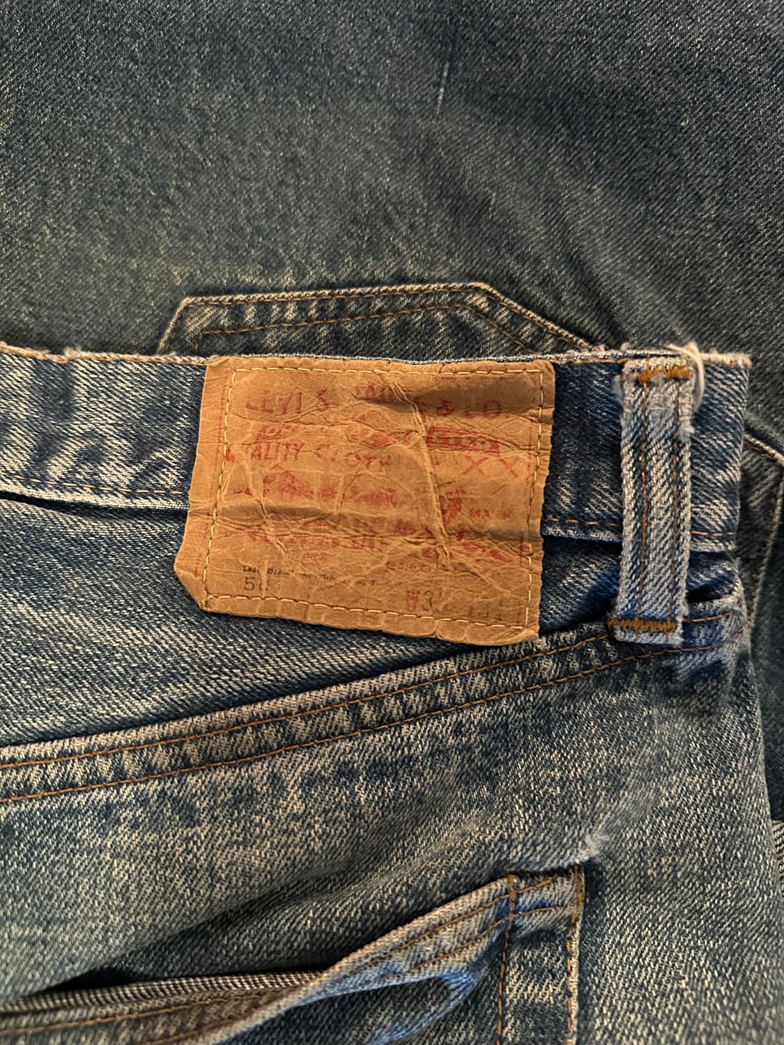 70s USA 빈티지 리바이스501 66전기 셀비지 데님 팬츠 상품이미지6