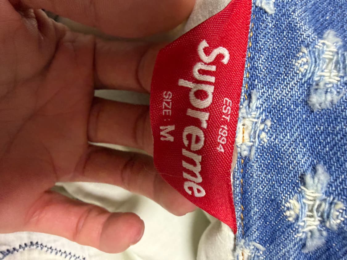 [M]슈프림 홀 펀치 데님 트러커 상품이미지4