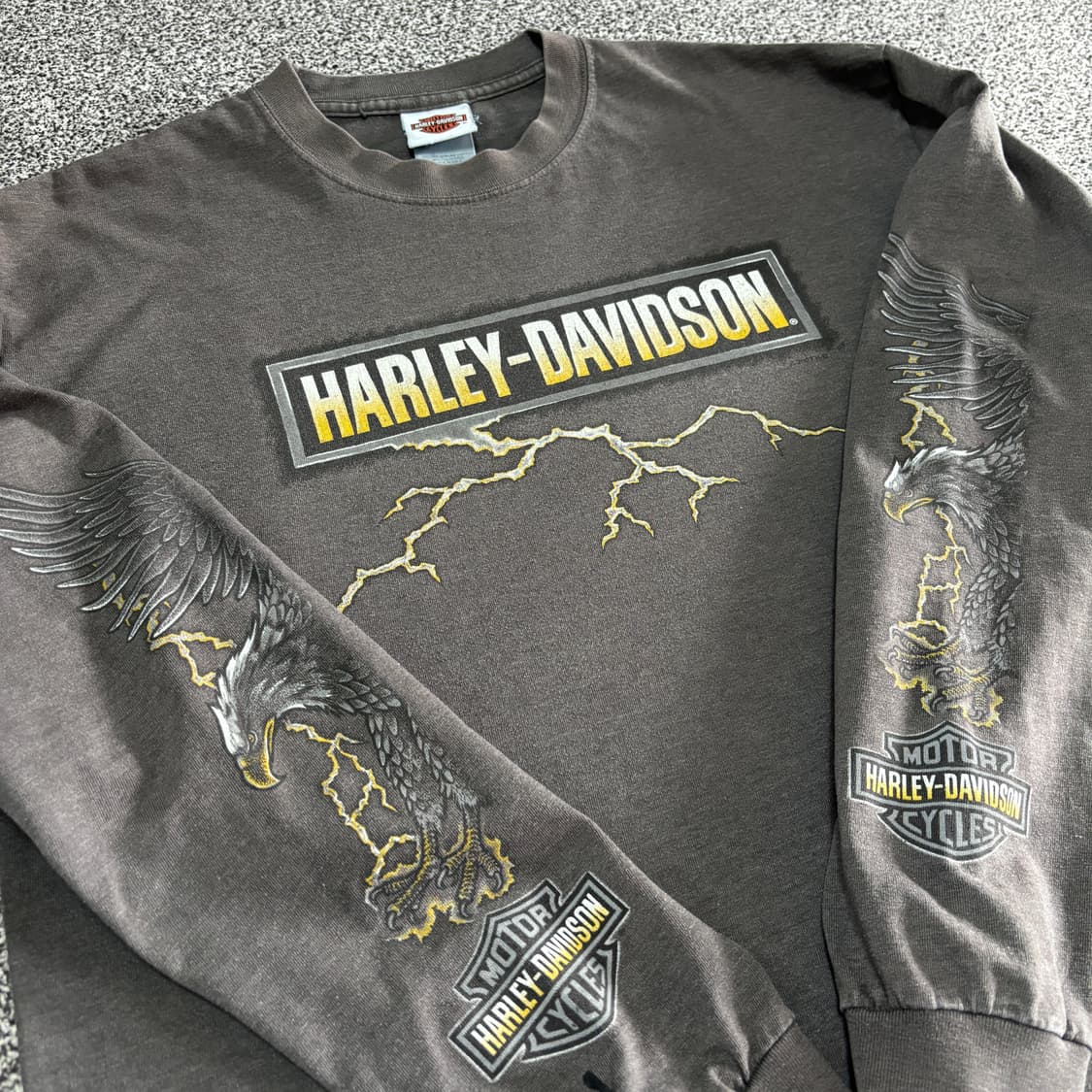 빈티지 할리데이비슨 라이트닝 롱슬리브 티셔츠 상품이미지6