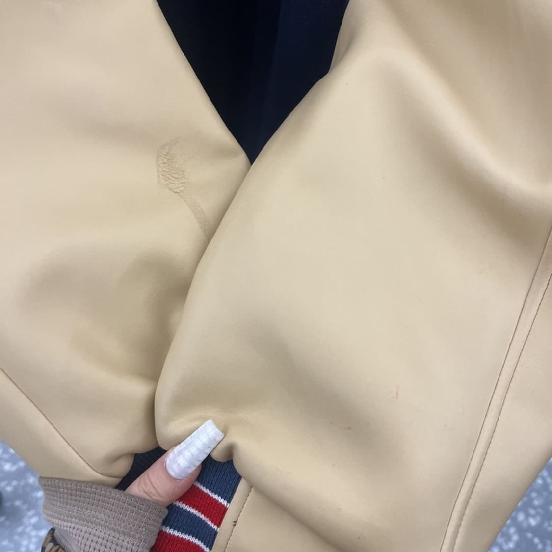 빈티지 76 올드스쿨 레트로 키치 레더 바시티 자켓 110 C10796 상품이미지7