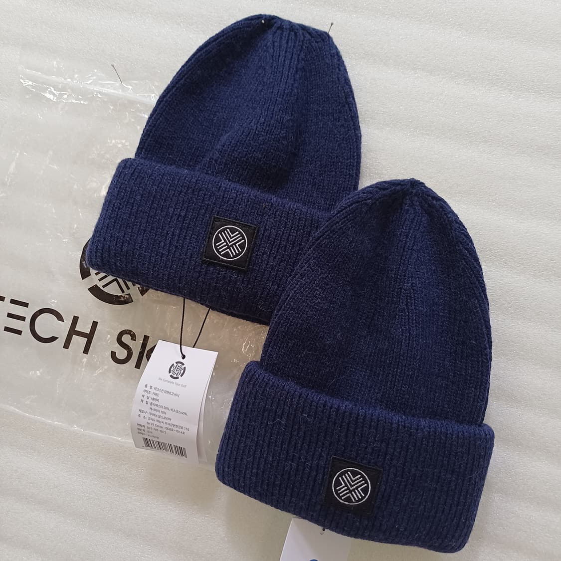 테크스킨 골프 일상 캐시미어 니트 비니 모자 겨울 새제품 1+1 사랑봉봉 상품이미지1