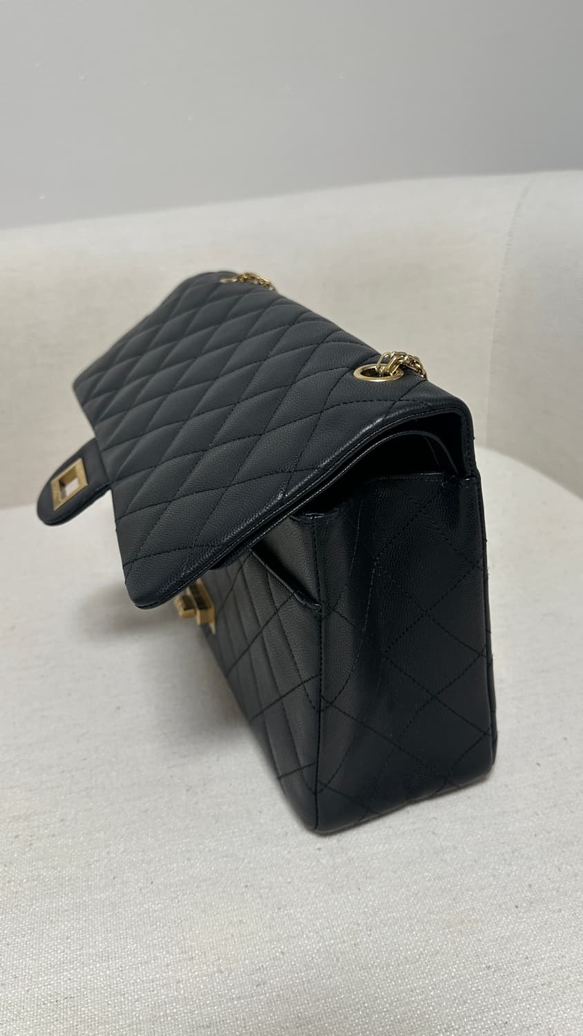 샤넬 빈티지 2.55 캐비어 맥시(구 라지)  상품이미지7