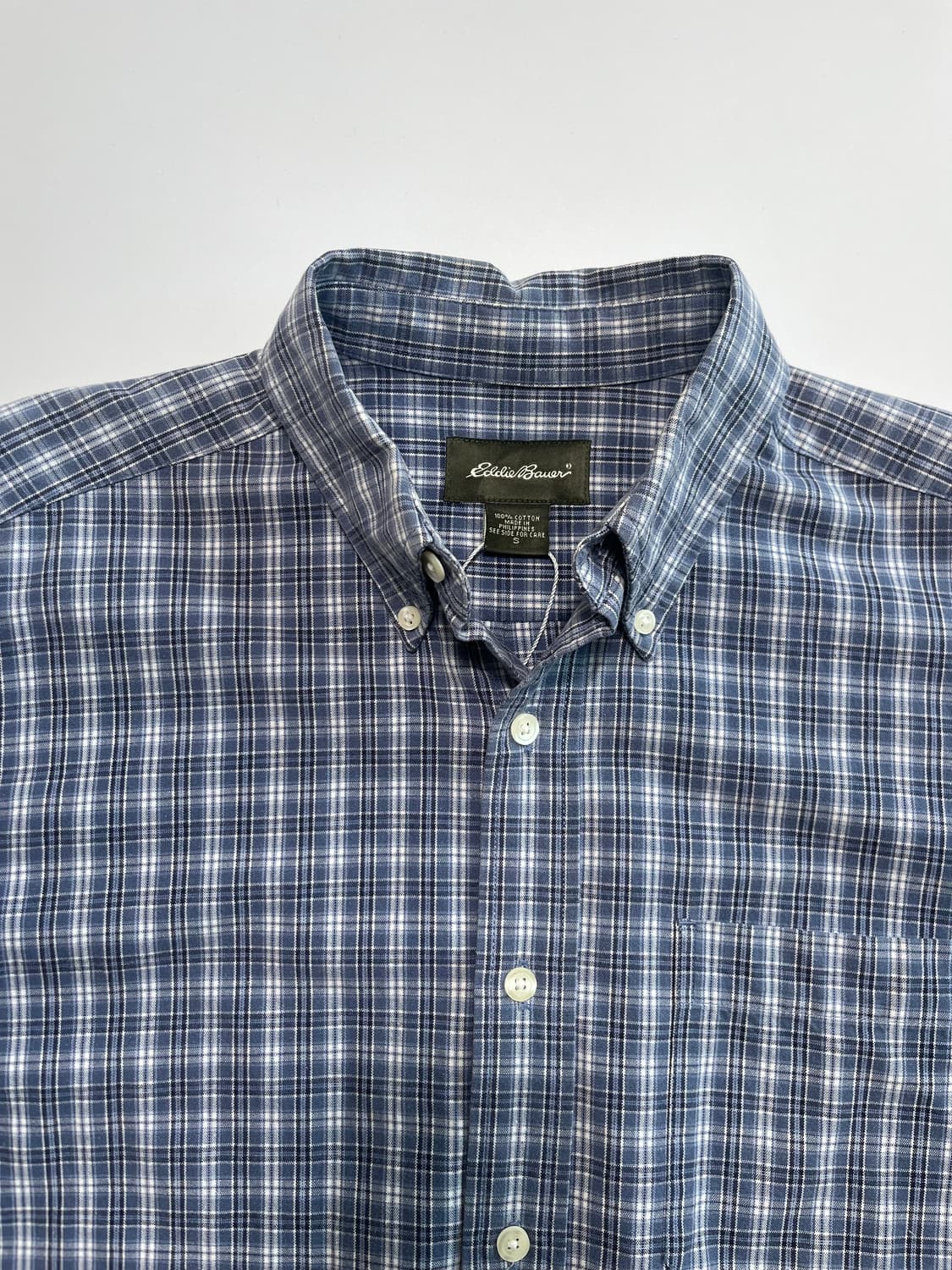 에디바우어 블루 체크 셔츠  상품이미지3