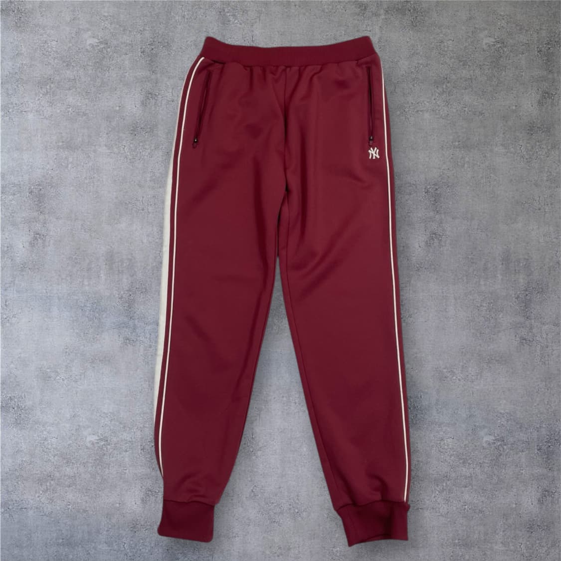 엠엘비 MLB 버건디 사이드 파이핑 트레이닝 조거팬츠 L(82) 상품이미지1