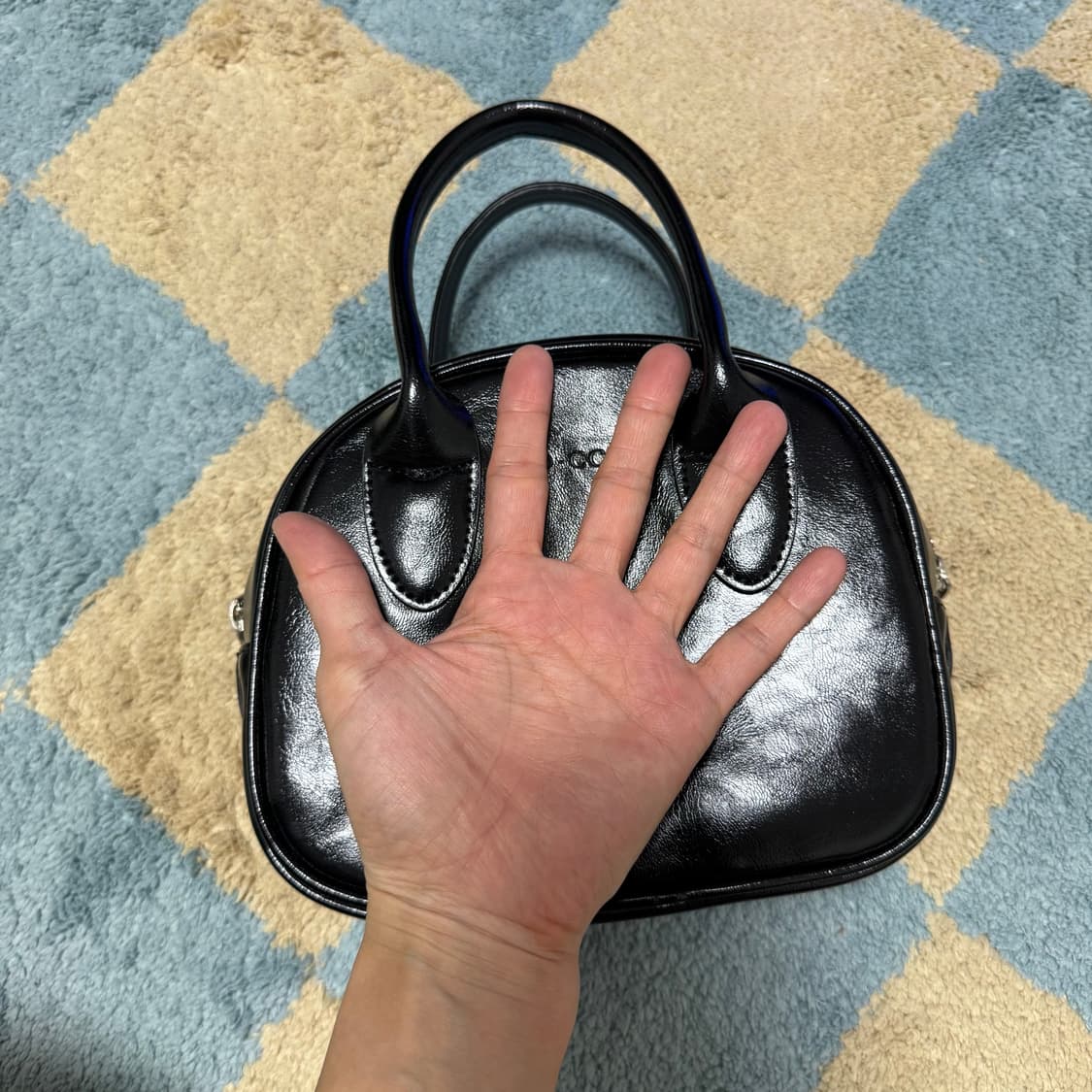 고세 미니플럼 크로스 토트백, 블랙, 미니백 토트백 크로스 상품이미지10