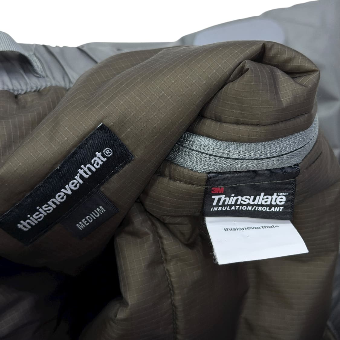 디스이즈네버댓 신슐레이트 프리마로프트 패딩 팬츠 바지 카키 M 상품이미지5