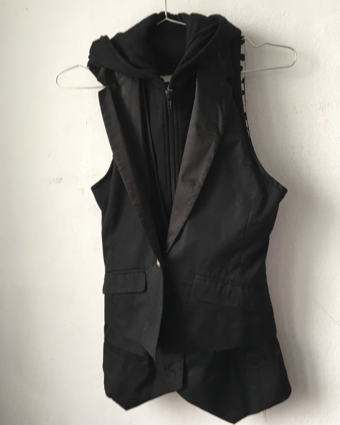 Vest double layered hood sleeveless 상품이미지3