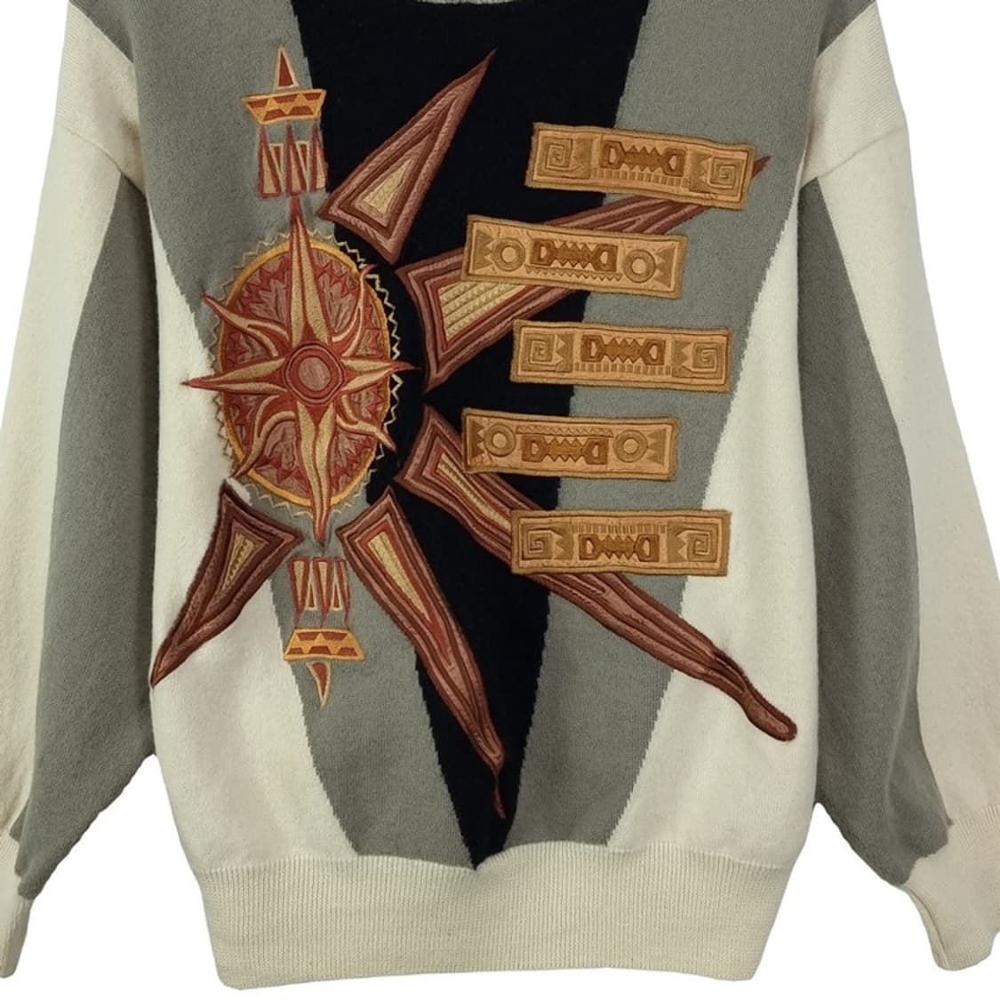 [일본빈티지] 에스닉 패턴 빈티지 루즈핏 니트 M18900 상품이미지5