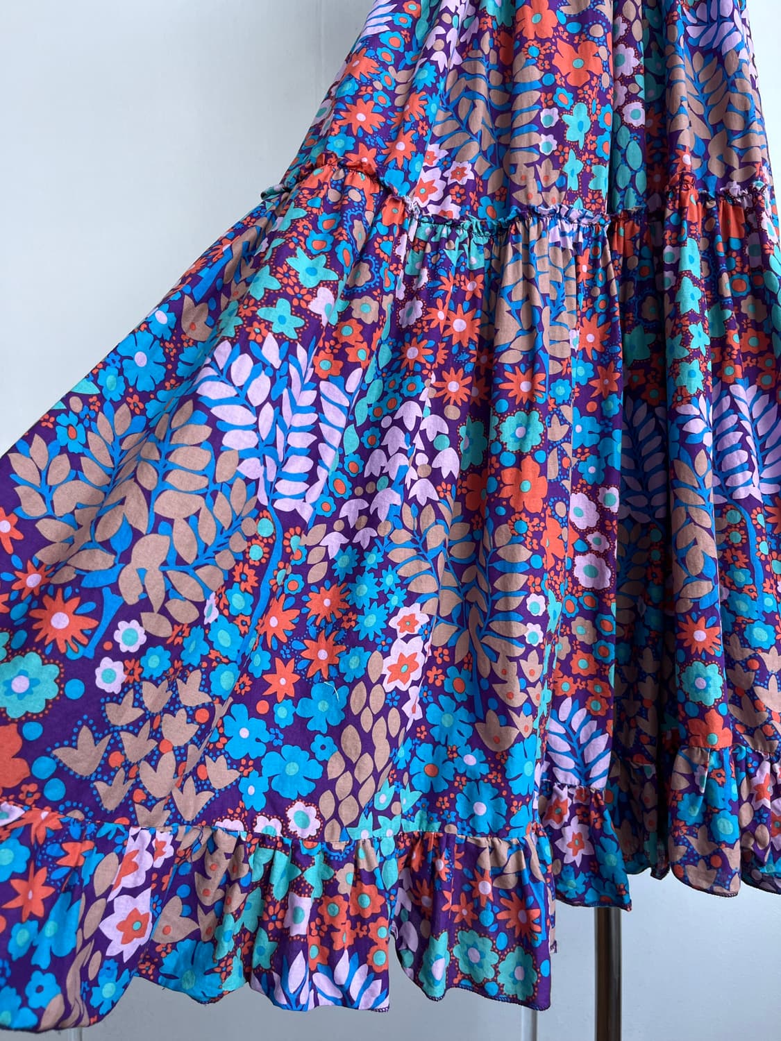 Akualani 바이올렛 플로럴 롱 원피스 상품이미지3